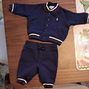 Ralph Lauren Navy Blue Baby Set
